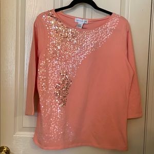Susan Graver sequin tee shirt.
